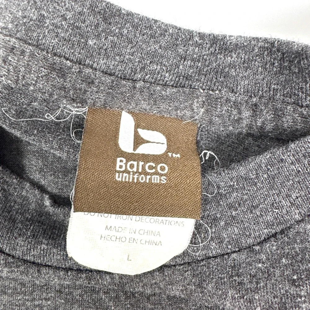 Wendys Barco Uniforms Employee T Shirt Mens Sz L Gray Hamburger of‎ NCAA Best